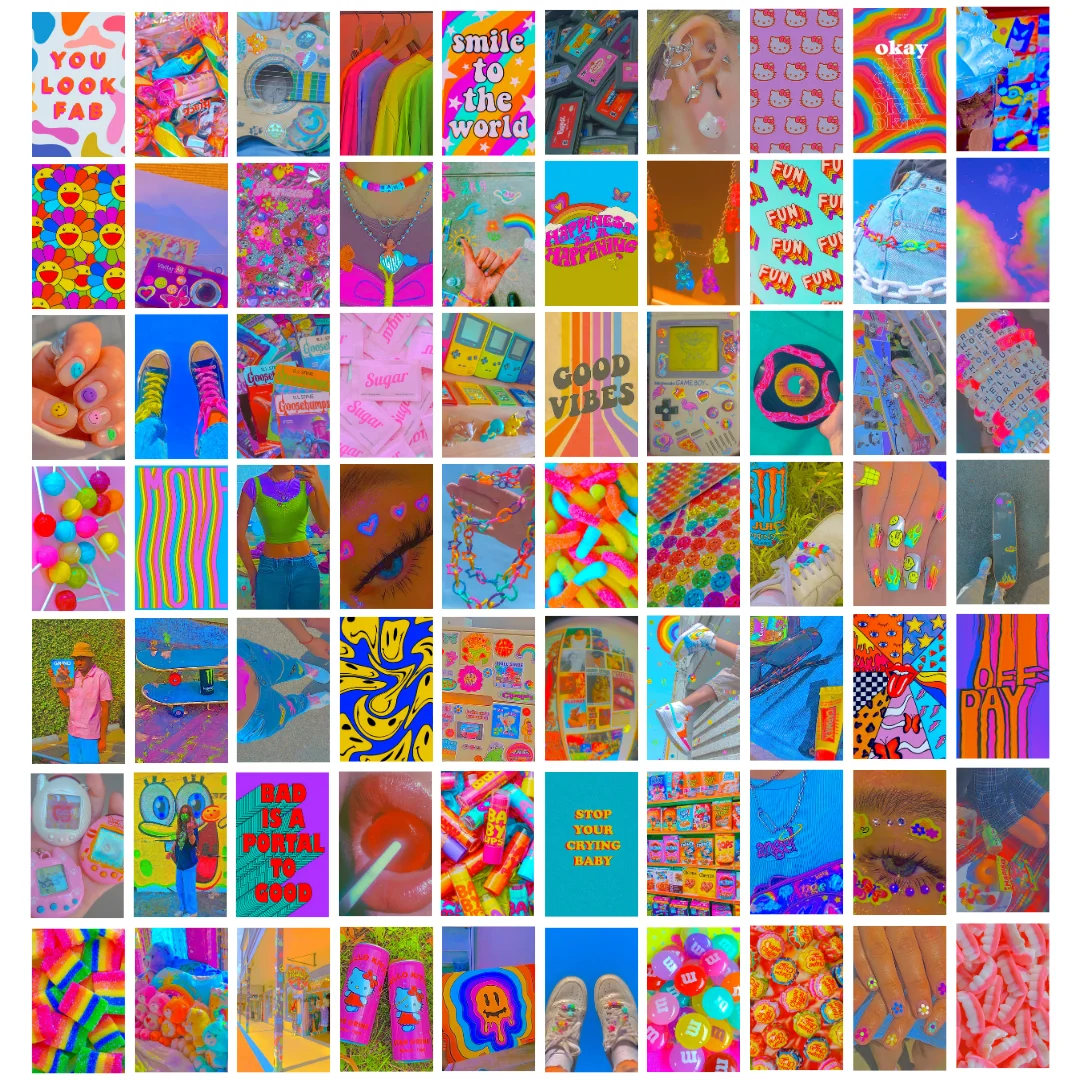 Indie Wall Decor Posters, Wall Collage Kit Hippie Posters, Indie Posters for Gallery Wall Decor