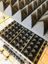 Espuma acústica de estudio insonorizada, Panel de tratamiento de absorción de sonido, esponja protectora de cuña de sonido, 50x50x5cm, 6 uds.