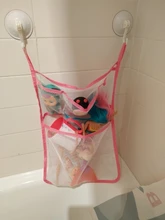 Bolsa de malla para juguetes de bebé, organizador de muñecos, red de juguetes de succión para baño y bañera