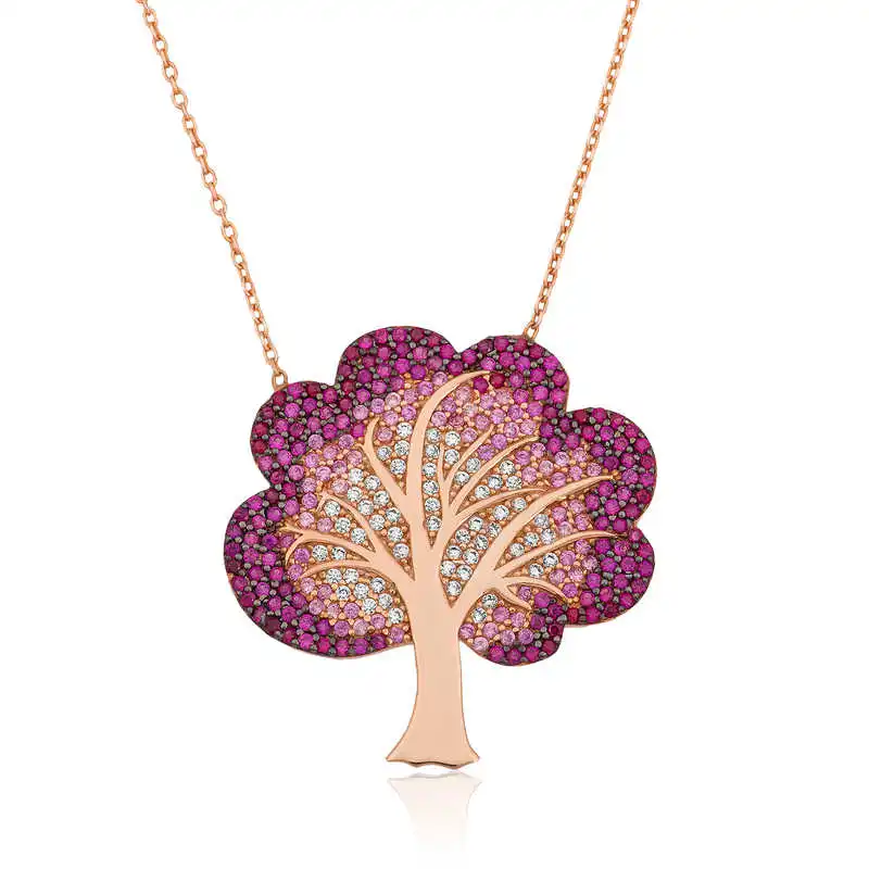 

Armagano 100% 925 Sterling Silver Tree of Life Women Necklace Quality and Original Women Amulets