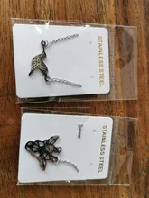 SMJEL-collares de animales de acero inoxidable para mujer, collares con colgantes de conejo, elefante, Origami, jirafa, ballena, mariposa, oso