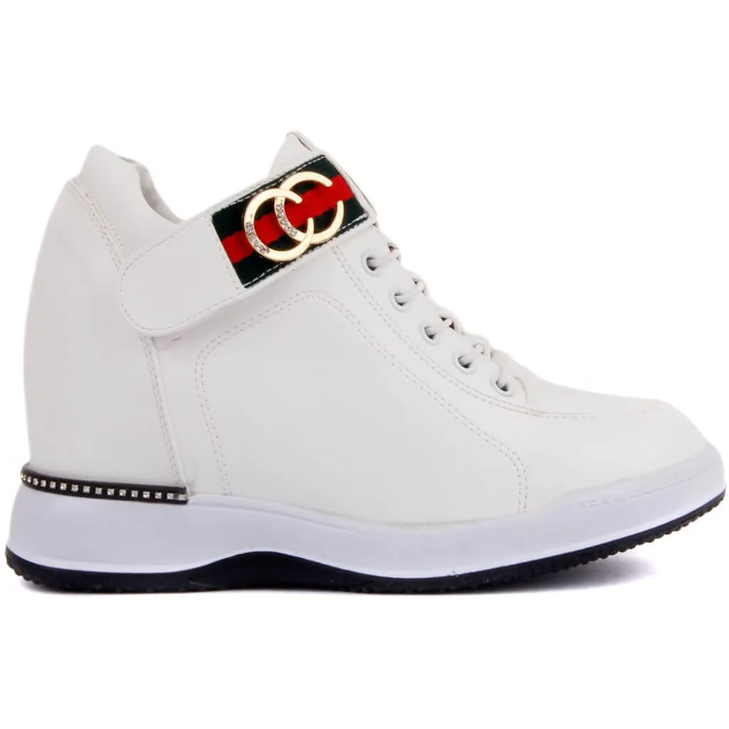 

Guja-White Black Red Velcro Women Half Boots 2020 New Boots Women Ankle Boots Warm Sneakers Flats Lace Up Ladies Shoes