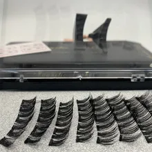 Pestañas postizas magnéticas 3D, 5 imanes, 8 Uds., duraderas, hechas a mano, de visón Artificial Natural, con pinzas