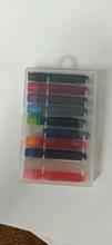 Paquete de caja de 10 unidades, pluma estilográfica de color, bomba Convertidora de recarga de tinta, cartuchos recarga para pluma de 3,4mm