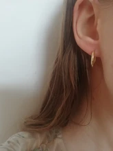 WANTME-Plata de Ley 925 auténtica de estilo minimalista para mujer, hebilla de oreja redonda Bohemia, Punk, Unisex, Rock, accesorios de joyería, pendientes