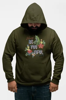 

Angemiel Wear Always Güzelsin Green Men 'S Hooded Sweatshirt