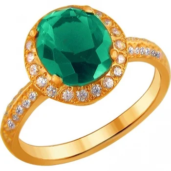 

Esthete ring with cubic zirconia with gold plated