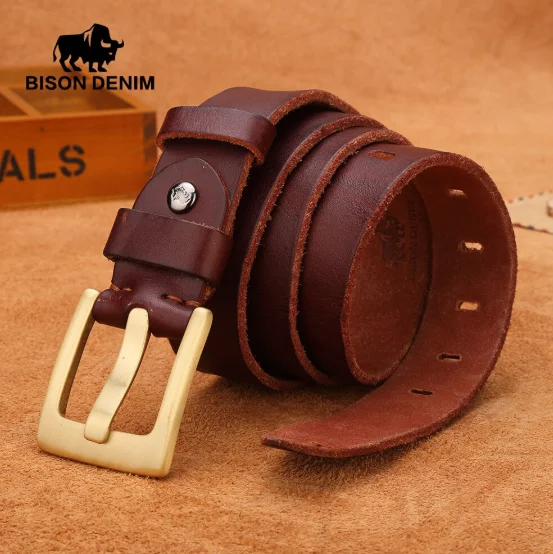 Ремень из натуральной воловьей кожи Bison Denim N71027