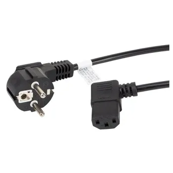 

Cable de alimentación lanberg ca-c13c-12cc-0018-bk - conectores schuko / iec320 c13 acodado - 1.8 metros