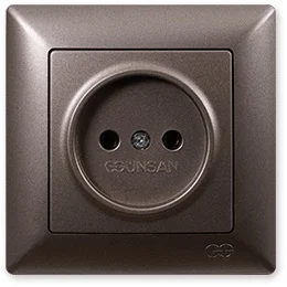 

PnpnElectrıc Gns Visage Ambiance Metallic Mocha Groundless Socket 16A 220V AC