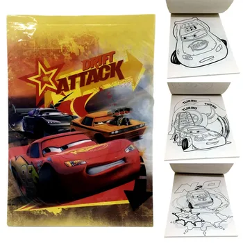 

2x Diaries for coloring Children Disney Cars Lightning McQueen small book School