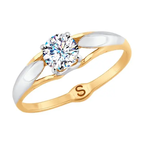 Кольцо SOKOLOV из золота со Swarovski Zirconia