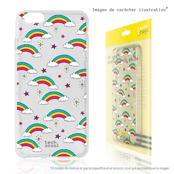 

FunnyTech®Silicone Case for IPhone 7 Plus/7 Plus L rainbows transparent