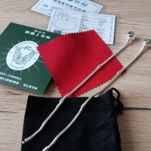 Pulsera de cadena de hueso de serpiente, certificado 100%, suave/lisa de 3mm, de plata 925 original, apta para cuentas/abalorios, hecha a mano, brazalete base