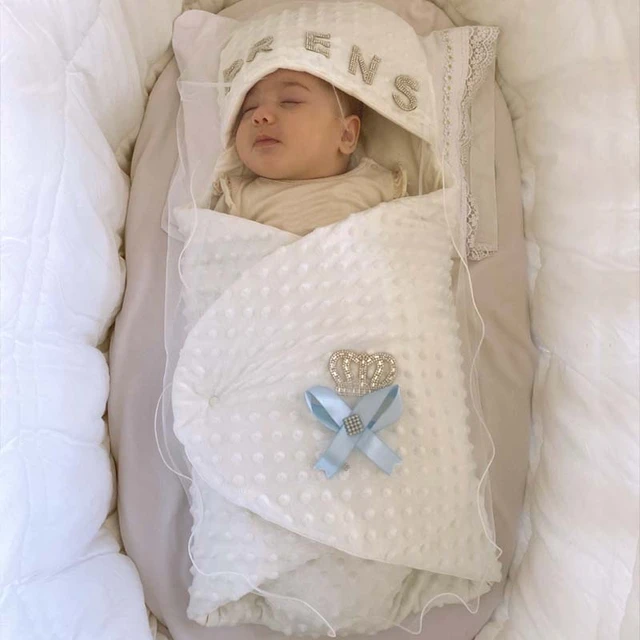 Bianco-blu ragazzo ragazza bambino Swaddle neonato maschio neonati coperta  abbigliamento ragazzi ragazze tessuto di cotone