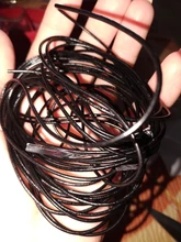 1,0/1,5/2/2.5/3/4/5mm 4 colores cuero de vaca genuino redondo Tanga cordón DIY pulsera cuerda para hacer joyas