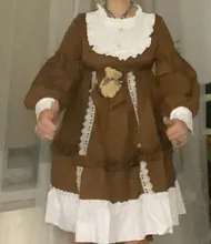 Vestido de encaje estilo Kawaii Lolita para mujer, disfraz japonés, bonito, gótico, para fiesta, renacentista, 2020