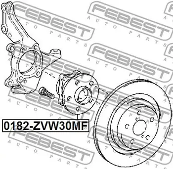

Bearing kit front Toyota Prius, Lexus CT 200h 1.8i 09 FEBEST 0182-ZVW30MF
