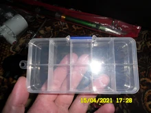 Caja de almacenamiento con bolsillos para señuelos de pesca, caja de 10 compartimentos para cebos de pesca, transparente, cuadrada