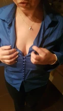 White Shirt Blouse Buttons Office-Tops Long-Sleeve Spring Women Chiffon Sexy Casual Fashion