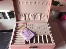 Joyero de terciopelo de doble capa, caja de almacenamiento de joyería europea de cuero de alta capacidad, soporte de joyería de gran espacio, caja de regalo