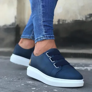 

BA0026 3 Bant Navy Blue White Thick Sole Casual Men Shoes 426302359