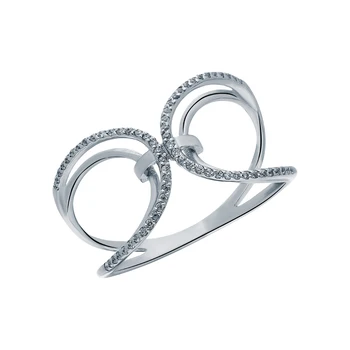 

Silver ring with cubic zirconia sunlight sample 925