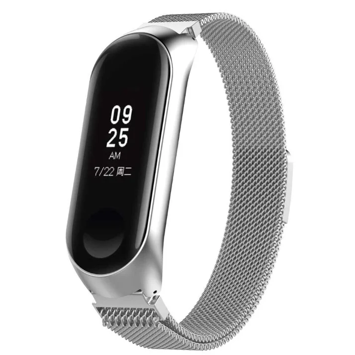 Металлический ремешок для Xiaomi Mi Band 4(Серебро