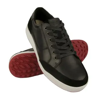 

Leather golf shoes with laces and texture Velvet