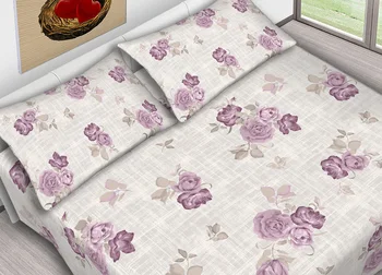 

Full Queen size 100% cotton bed sheets Dis. Eden antique pink