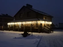 Curtain-Lights Led Icicle Christmas-Street-Garland Home-Decortion Garden Outdoor Party