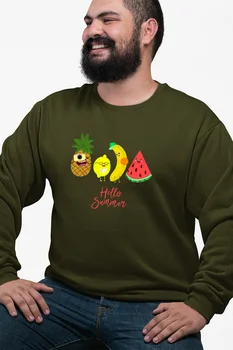 

Angemiel Wear Hello Summer Tropical Green Men 'S Sweatshirt