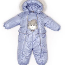 Комбинезон, На флисе, С опушкой,Сирень арт. 234ф/2