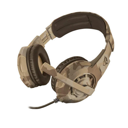 Игровая стереогарнитура 22208 Trust GXT 310D RADIUS 2м бежевый камуфляж