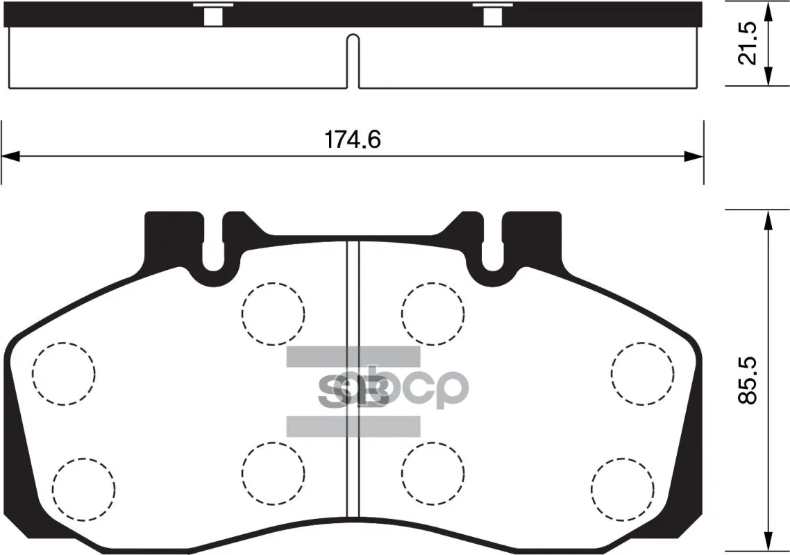 Колодки Тормозные Hyundai Hd 65/72/78 10- Передние Sangsin Brake Sp1207 Sangsin brake арт. SP1207