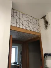 Geometric Wallpaper Stick Drawer-Liner-Roll Self-Adhesive Hexagon Black White Haohome