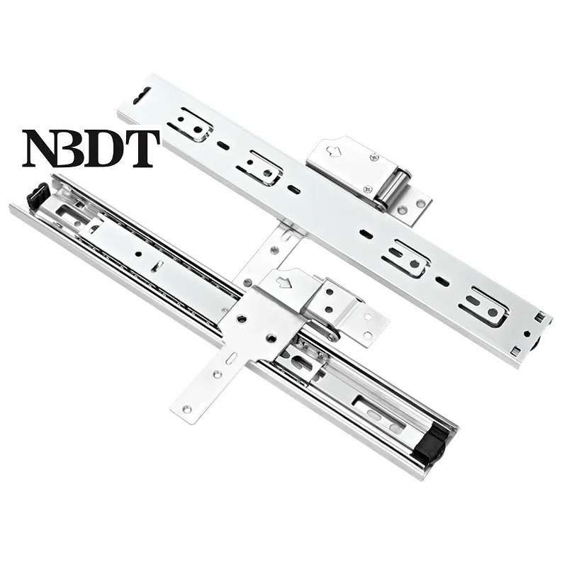1Pair 14" Steel Pull Out Turn Slide For Wardrobe Closet Framed Mirror