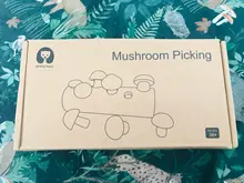 Bloques de arcoíris de madera Montessori para bebé, juego de recolección de setas, juguetes educativos de madera para bebé, ensamblaje a juego con forma de desarrollo