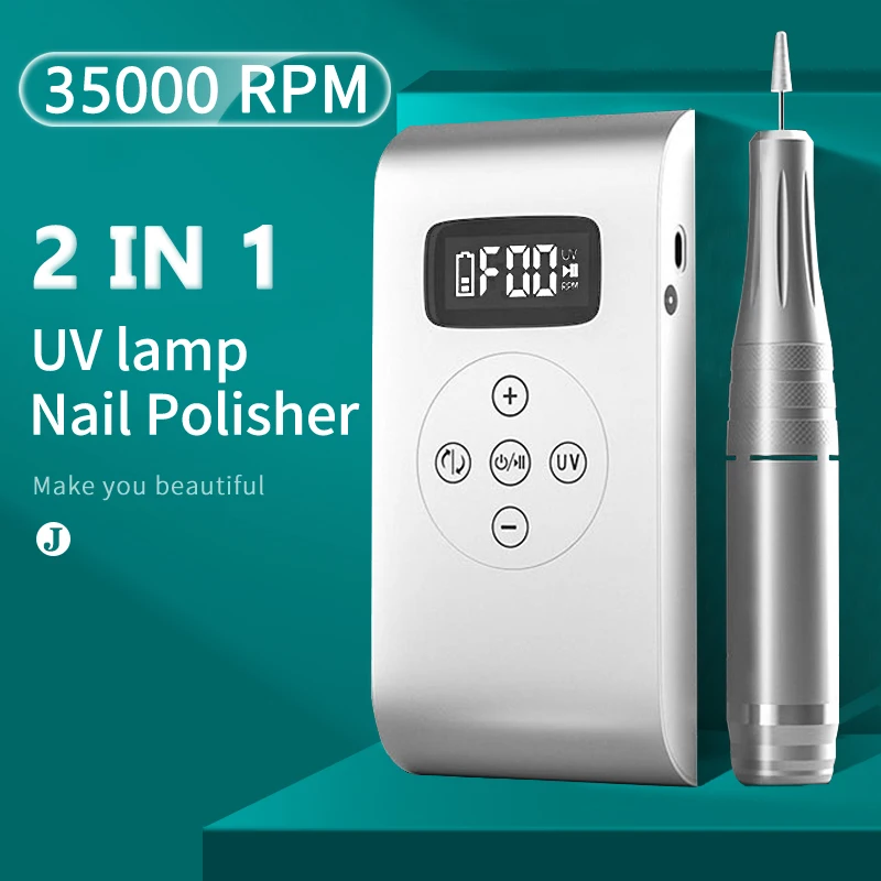 Electric Nail Sander 35000rpm Brushless Nail Drill Milling Cutter