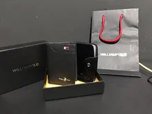 WILLIAMPOLO-tarjetero pequeño de cuero genuino para hombre, billetera pequeña ultrafina para tarjetas de crédito, mini billetera delgada de piel de vaca