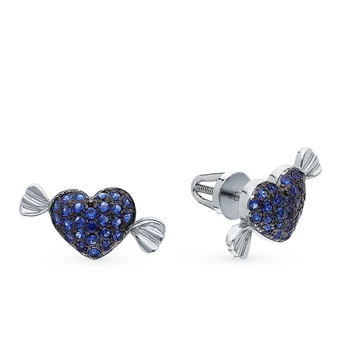 

Silver earrings with cubic zirconia sunlight sample 925