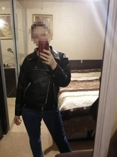 Jacket Women Basic-Coat Moto Aelegantmis Faux-Leather Plus-Size Winter Outerwear Autumn