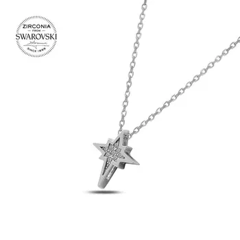 

Angemiel 925 Silver Swarovski Zirconia Cubic Zirconia North Star Necklace