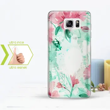 

Personalized Custom Samsung Galaxy Note 5 Slim Clear Silicone Phone Cover (Flower Temalı-6)