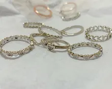 Nueva moda de Color plata anillo de cobre coronas y corazón de amor anillos de dedo CZ claro anillo para las mujeres de regalo de la joyería de la boda, Dropship