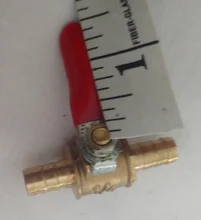 Pipe-Fittings Valve Ball Hose Barb Inline Water-Oil Brass Shutoff 6mm-12mm Air-Gas
