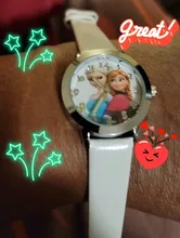 Reloj de moda niños dibujos animados Relojes princesa Elsa Relojes de Anna de cuarzo reloj de los niños reloj niño niña regalo horas Relojes reloj