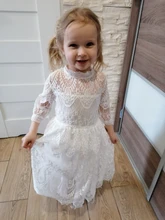 Kids dresses for Girls Spring Clothes Half-sleeve Lace Party Costume Red Children Elegant