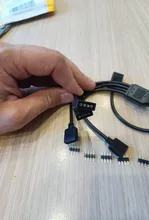 Conector de cinta LED RGB de 4 pines, 1 a 1, 2, 3, 4 y 5 enchufes, Cable bifurcador de corriente, aguja de 4 pines, conector hembra, Cable para tira de luz Led RGB