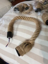 Pendant-Lights Hanging-Lamp Hemp-Rope Attic Vintage Industrial-E27 Retro Living-Room/bar